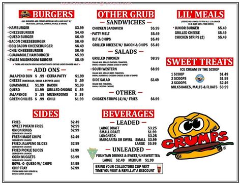 grumps burgers menu|grumps burgers menu prices.